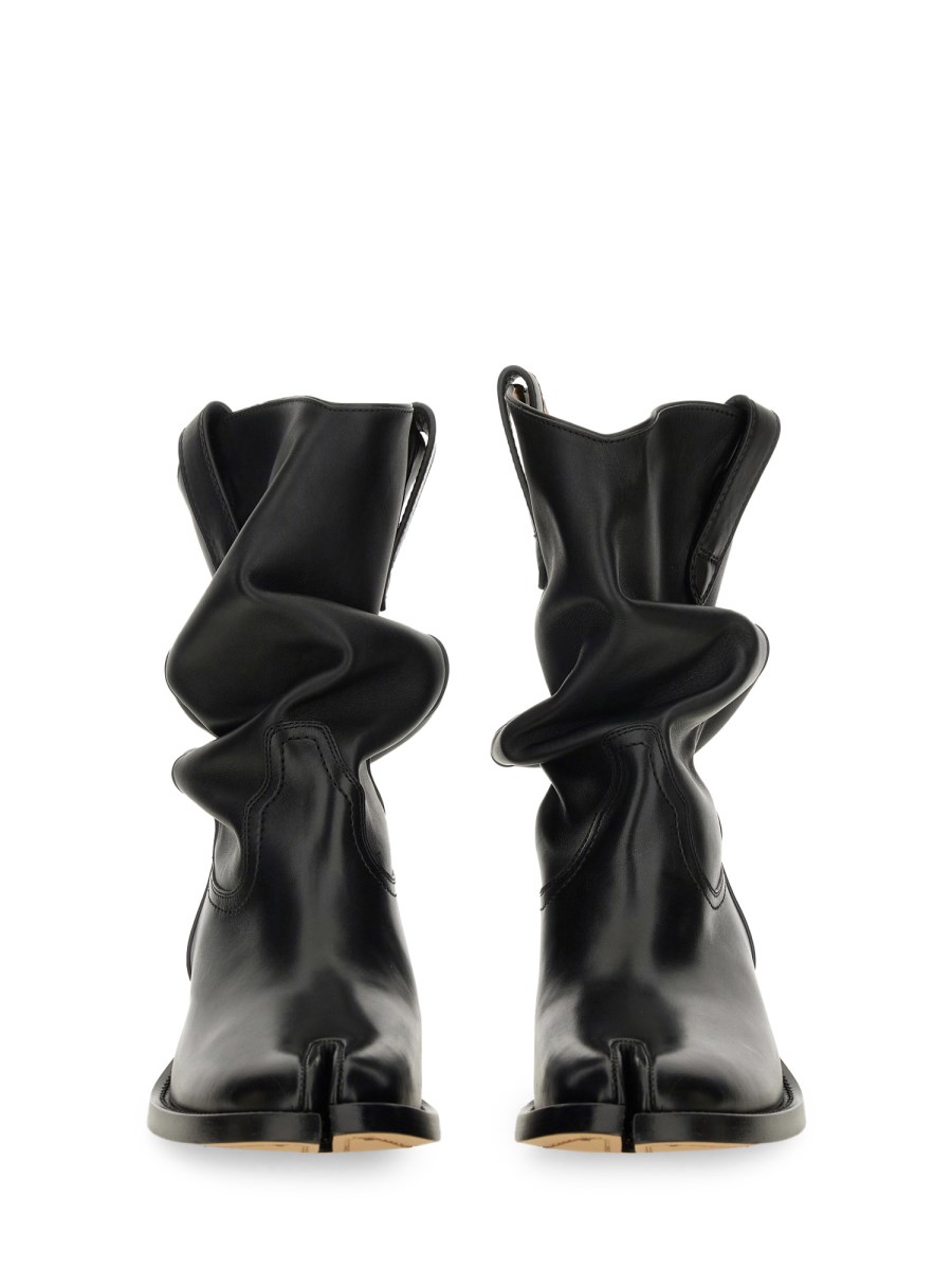 MAISON MARGIELA STIVALE TEXANO TABI IN PELLE Liquidazione