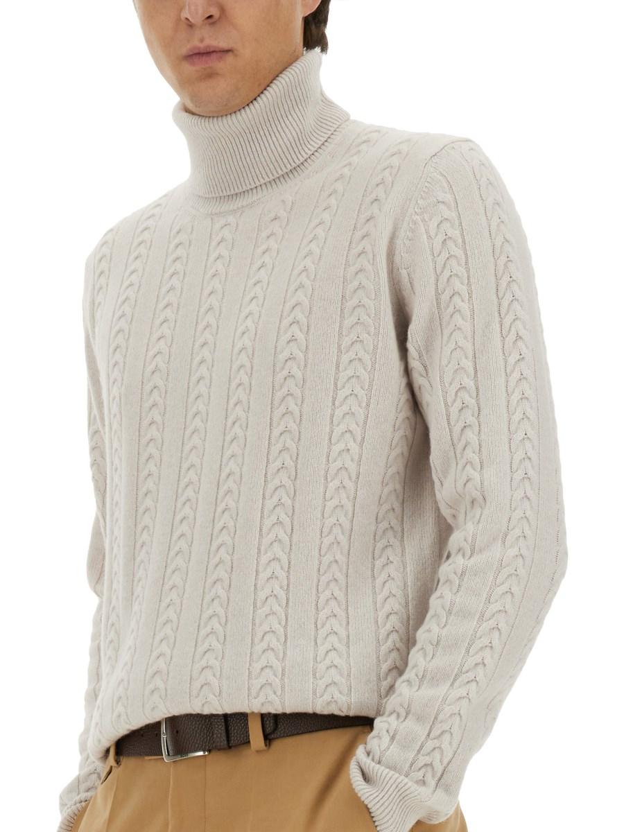 BOSS CAMEL MAGLIA DOLCEVITA IN LANA E CASHMERE Fino al 60% di sconto