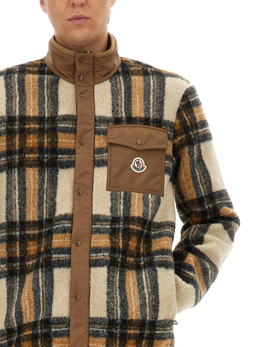 MONCLER FELPA CON ZIP EFFETTO TEDDY Fino al 65% di sconto