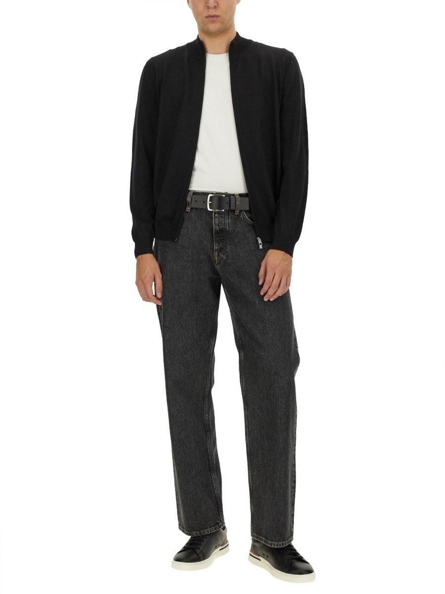 BOSS CARDIGAN "BALONSO" IN LANA CON ZIP Sconti questo mese