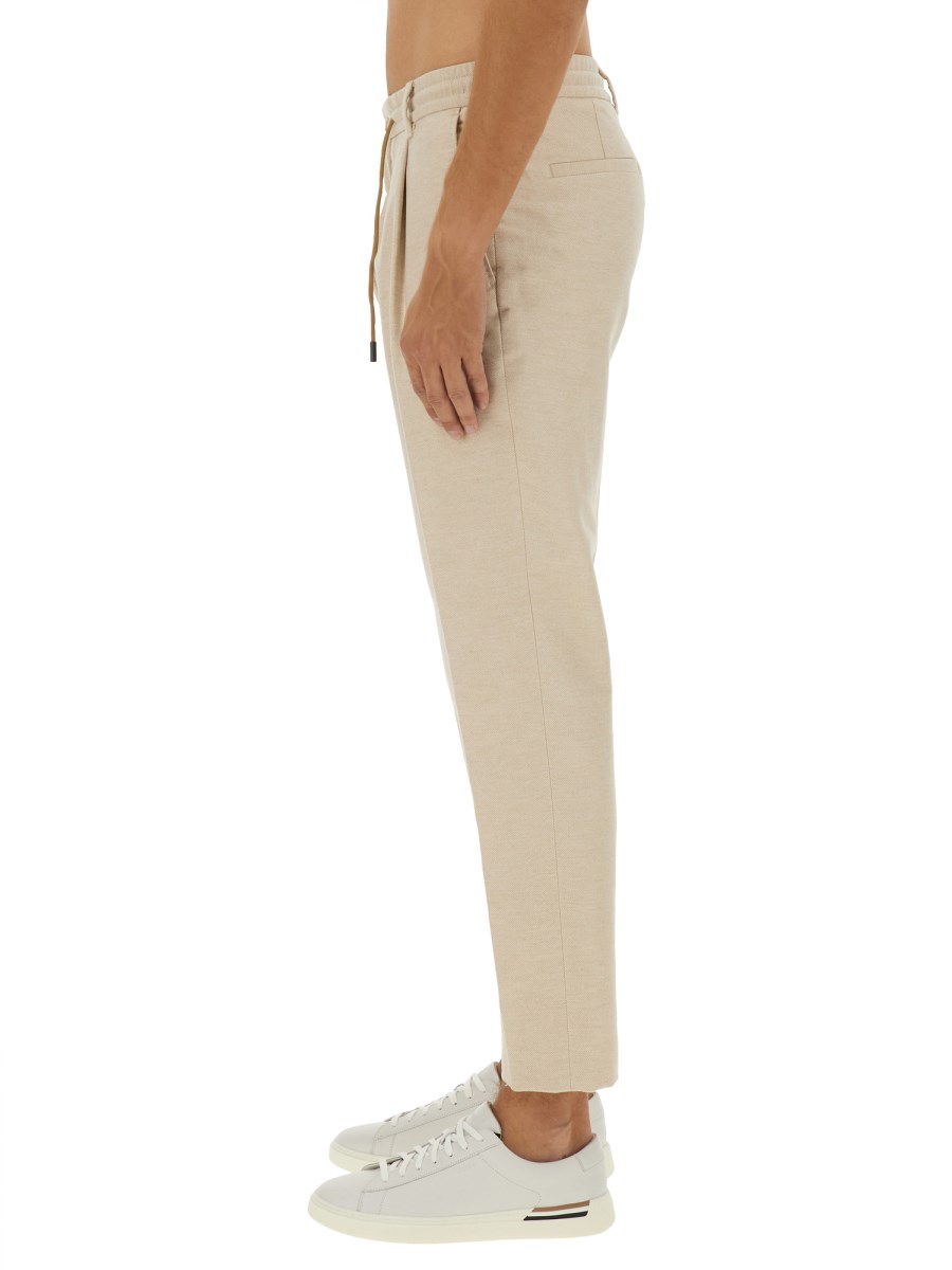 BOSS CAMEL PANTALONE IN COTONE Spedizione Gratuita