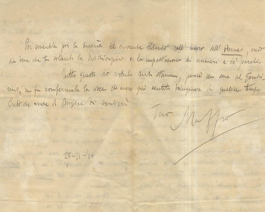 Abebooks Gruppo di 3 lettere autografe firmate tutte indirizzata a Nello Puccioni geografo ed etnologo fiorentino. Le Lettere sono datate 27 novembre 1904 14 agosto 1936 e la terza non riporta alcuna data. La lettera del 1904 ri Prezzo Ridotto