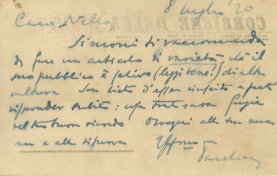 Abebooks Gruppo di 3 lettere + 1 cartolina postale tutti manoscritti autografi firmati e indirizzati a Nello Puccioni geografo ed etnologo fiorentino. Le lettere non sono datate in origine ma due recano un anno scritto a matita Sconto