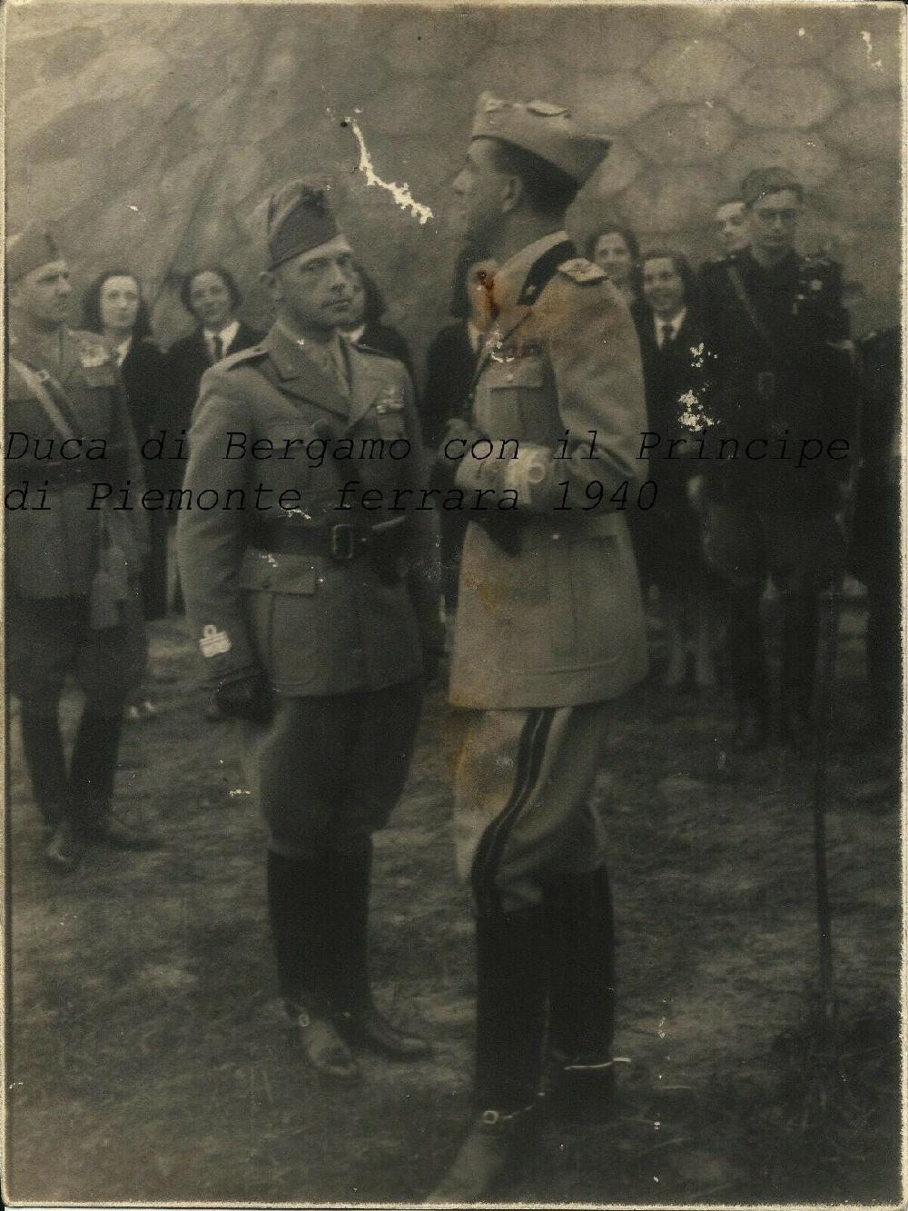Abebooks Foto originale il Duca di Bergamo con il Principe di Piemonte Ferrara 1940 Offerte
