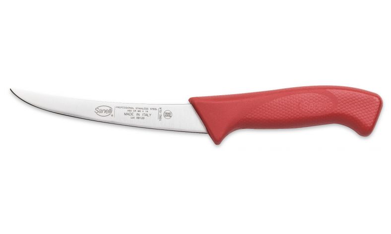 Sanelli COLTELLO DISOSSO CURVO STRETTO CM.15 ROSSO I Più Venduti